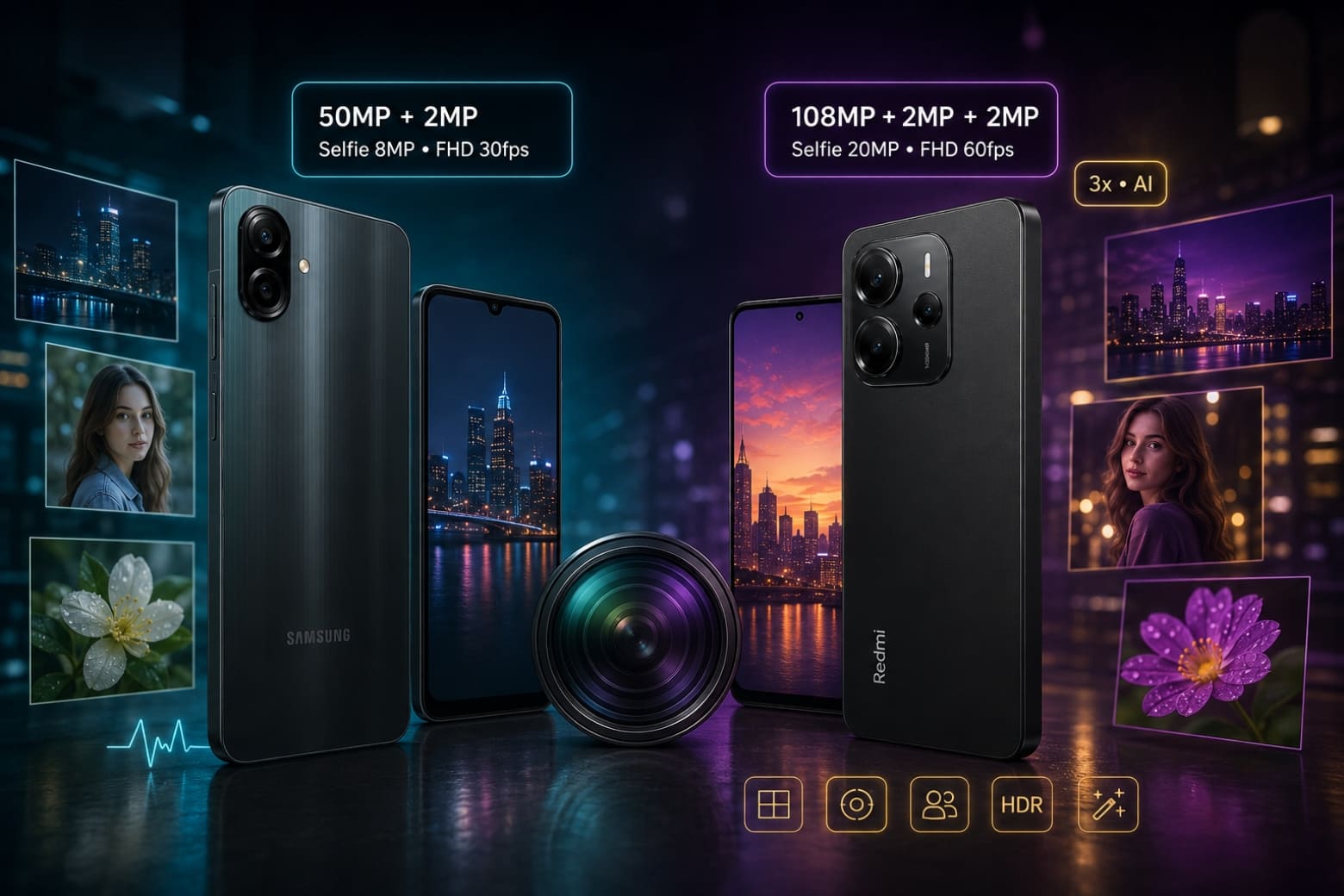 So sánh Samsung A07 và REDMI Note 14 4G: Đâu là lựa chọn phù hợp? 11 Camera 108MP cùng nhiều tính năng chụp ảnh giúp REDMI Note 14 nổi bật hơn