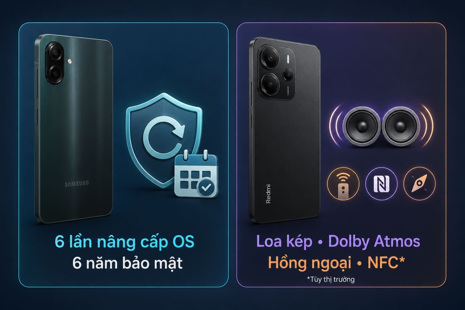So sánh Samsung A07 và REDMI Note 14 4G: Đâu là lựa chọn phù hợp? 13 Galaxy A07 ghi điểm nhờ cập nhật dài hạn, còn REDMI mạnh về giải trí và tiện ích