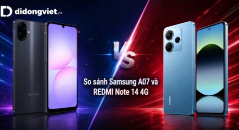 So sánh Samsung A07 và REDMI Note 14 4G