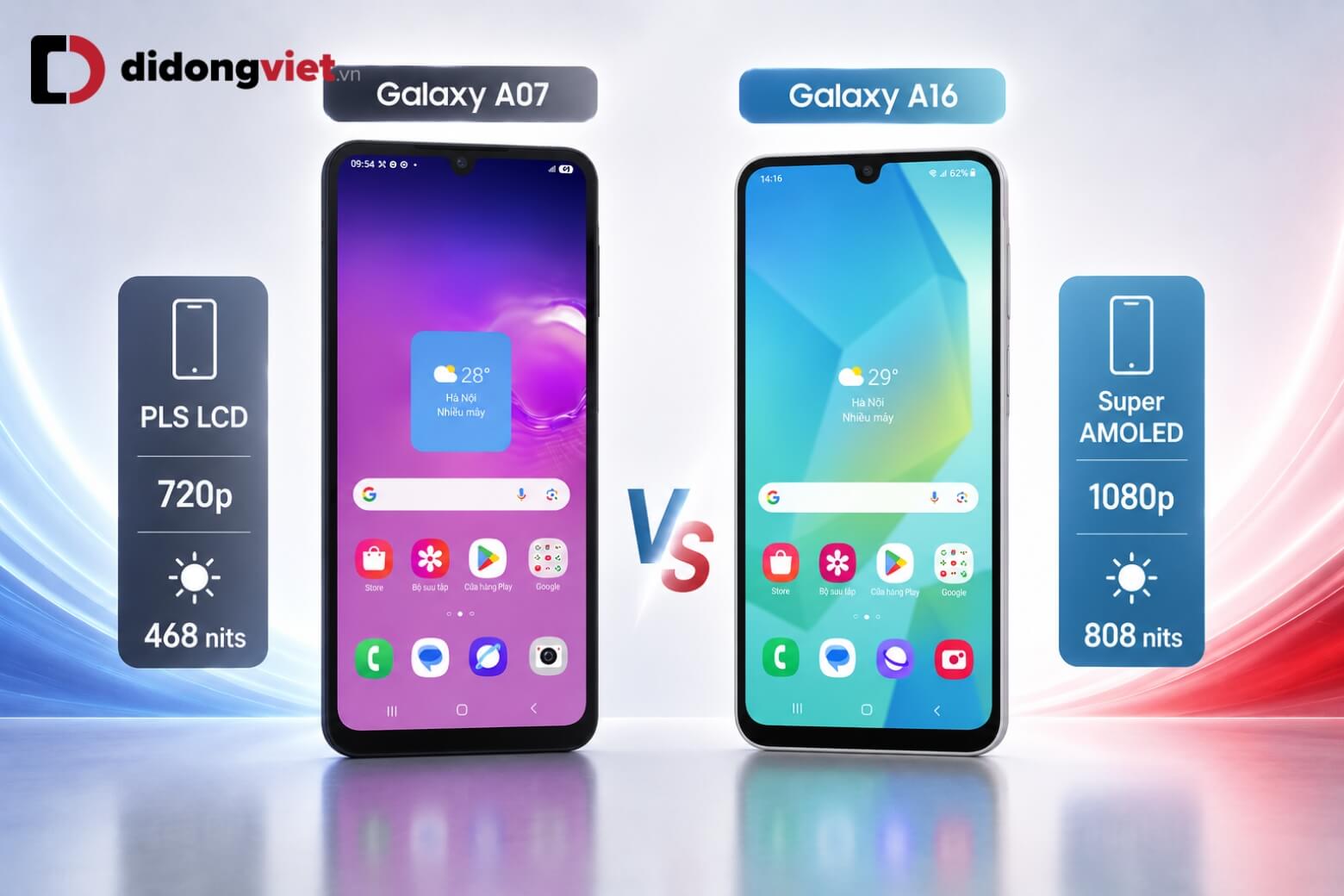 So sánh Samsung Galaxy A07 và Galaxy A16: Nên chọn mẫu nào? 8 So sánh Samsung Galaxy A07 và Galaxy A16 màn hình