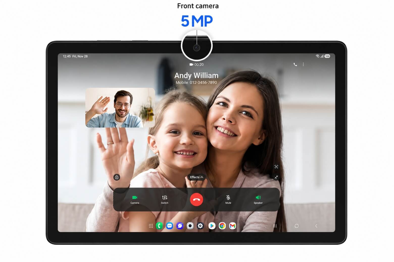 So sánh Samsung Galaxy Tab A11 Plus và HUAWEI MatePad 11.5 chi tiết 15 So sánh Samsung Galaxy Tab A11 Plus và HUAWEI MatePad 11.5 camera 8MP