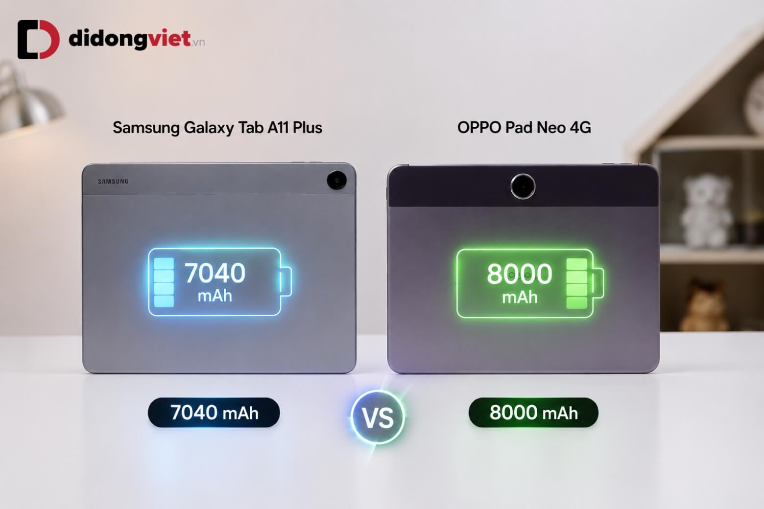 So sánh Samsung Galaxy Tab A11 Plus và OPPO Pad Neo 4G khác gì? 17 So sánh Samsung Galaxy Tab A11 Plus và OPPO Pad Neo 4G thời lượng pin