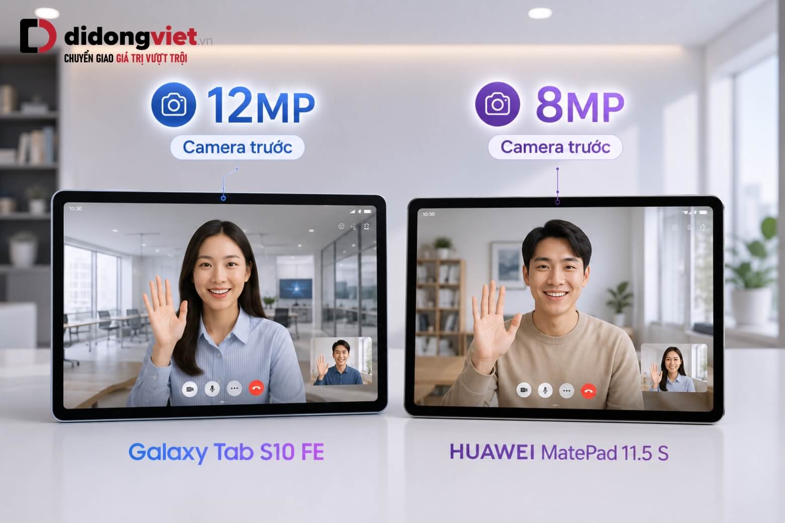 So sánh Samsung Galaxy Tab S10 FE và HUAWEI MatePad 11.5 S: Chọn hệ sinh thái hay trải nghiệm thị giác? 14 So sánh Samsung Galaxy Tab S10 FE và HUAWEI MatePad 11.5 S camera