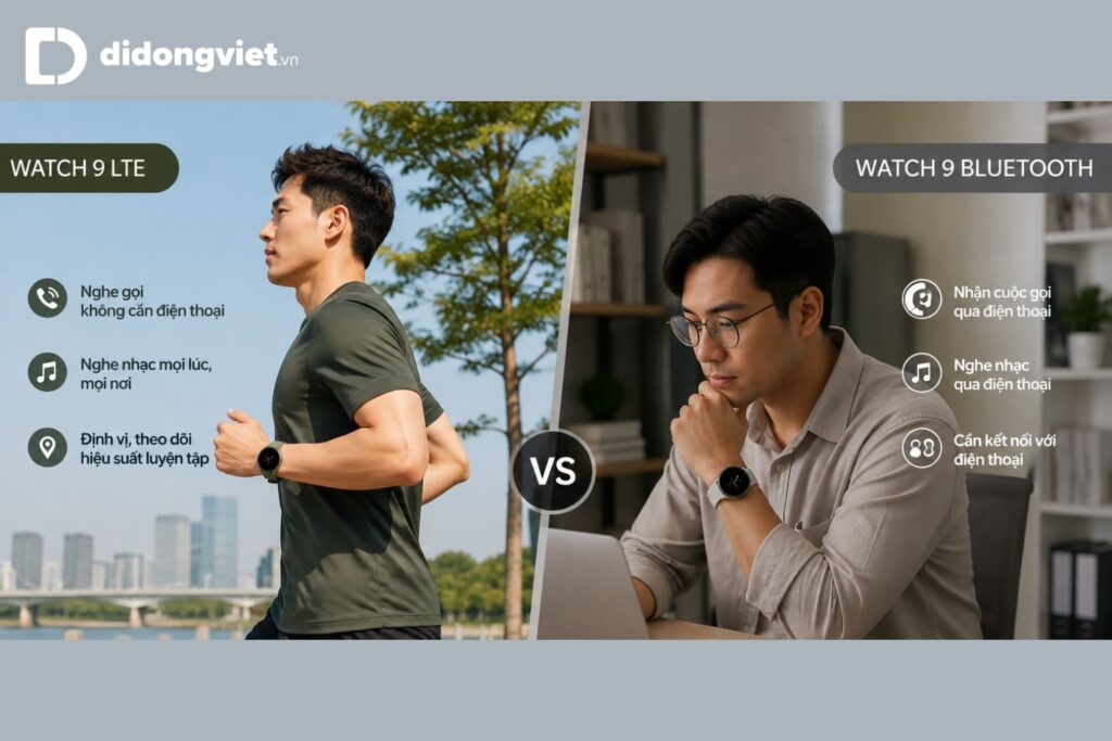 So sánh Galaxy Watch 9 Bluetooth vs Galaxy Watch 9 LTE: Chi phí và thời lượng pin thực tế 8 So sánh Galaxy Watch 9 Bluetooth vs Galaxy Watch 9 LTE