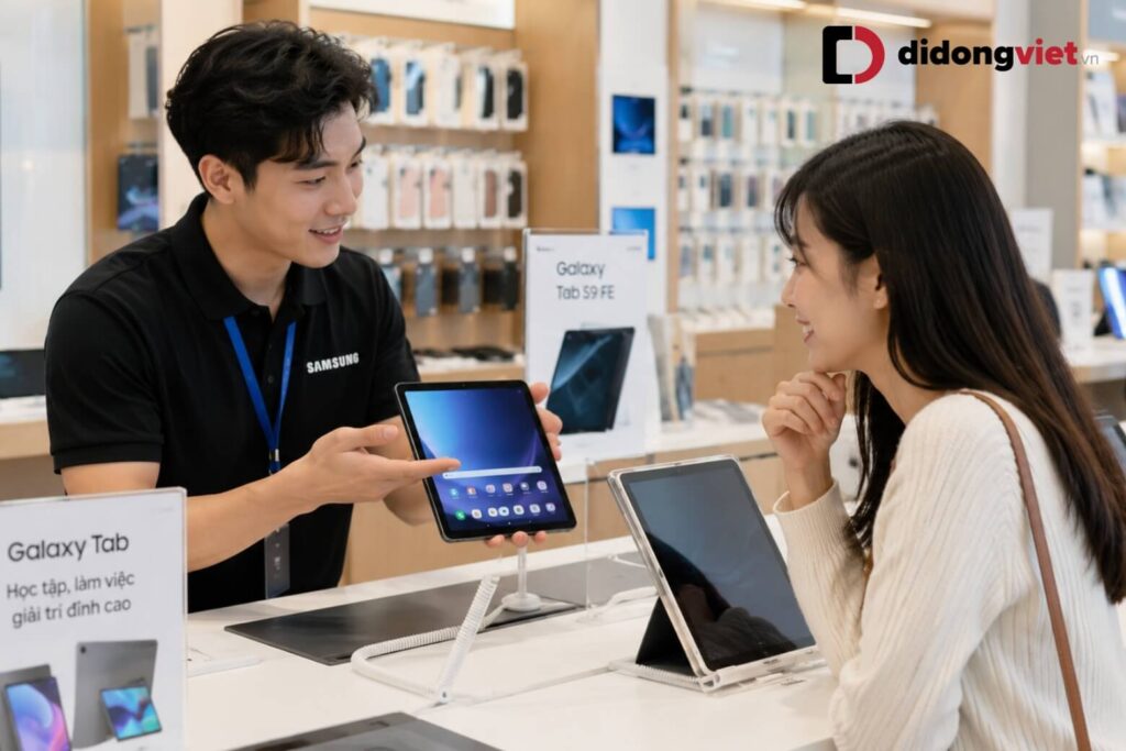 So sánh Samsung Tab A11 Plus và Tab A9 Plus: Lựa chọn nào phù hợp nhu cầu? 8 Trải nghiệm mua sắm và nhận tư vấn máy tính bảng Samsung chính hãng tại Di Động Việt