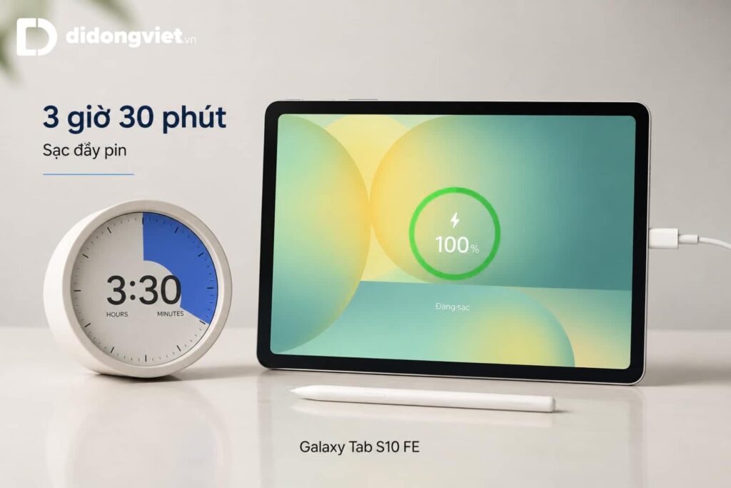 So sánh Samsung Tab S10 FE và Galaxy Tab S9 FE Plus: Chọn màn hình lớn hay hiệu năng AI? 6 So sánh kích thước màn hình thực tế giữa Galaxy Tab S9 FE Plus 12.4 inch và Tab S10 FE 10.9 inch