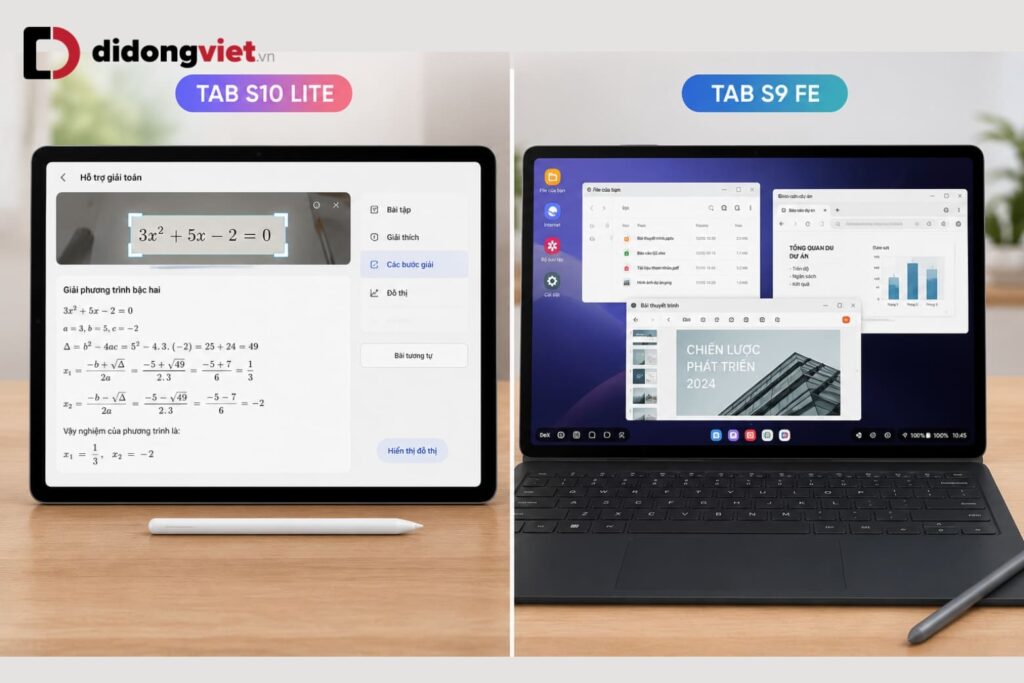 So sánh Samsung Tab S10 Lite và Tab S9 FE: Đâu là lựa chọn phù hợp cho bạn? 8 So sánh Samsung Tab S10 Lite và Tab S9 FE