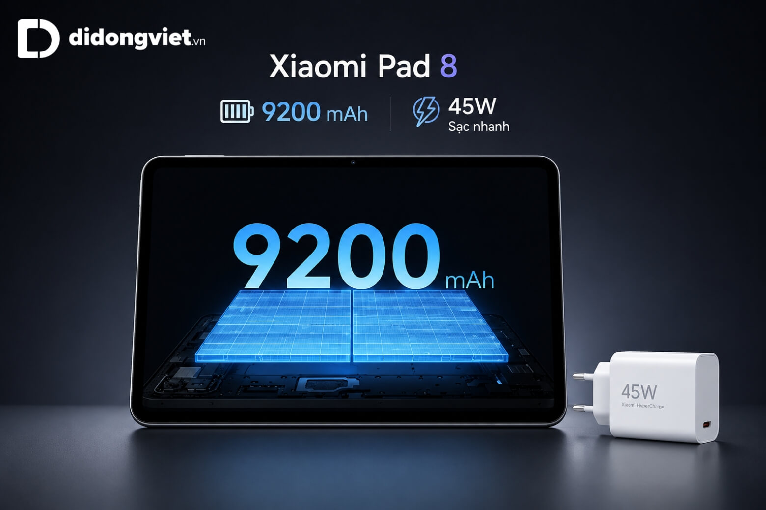 So sánh Xiaomi Pad 8 và REDMI Pad 2 Pro: Chọn máy nào học tập? 15 So sánh Xiaomi Pad 8 và REDMI Pad 2 Pro tốc độ sạc