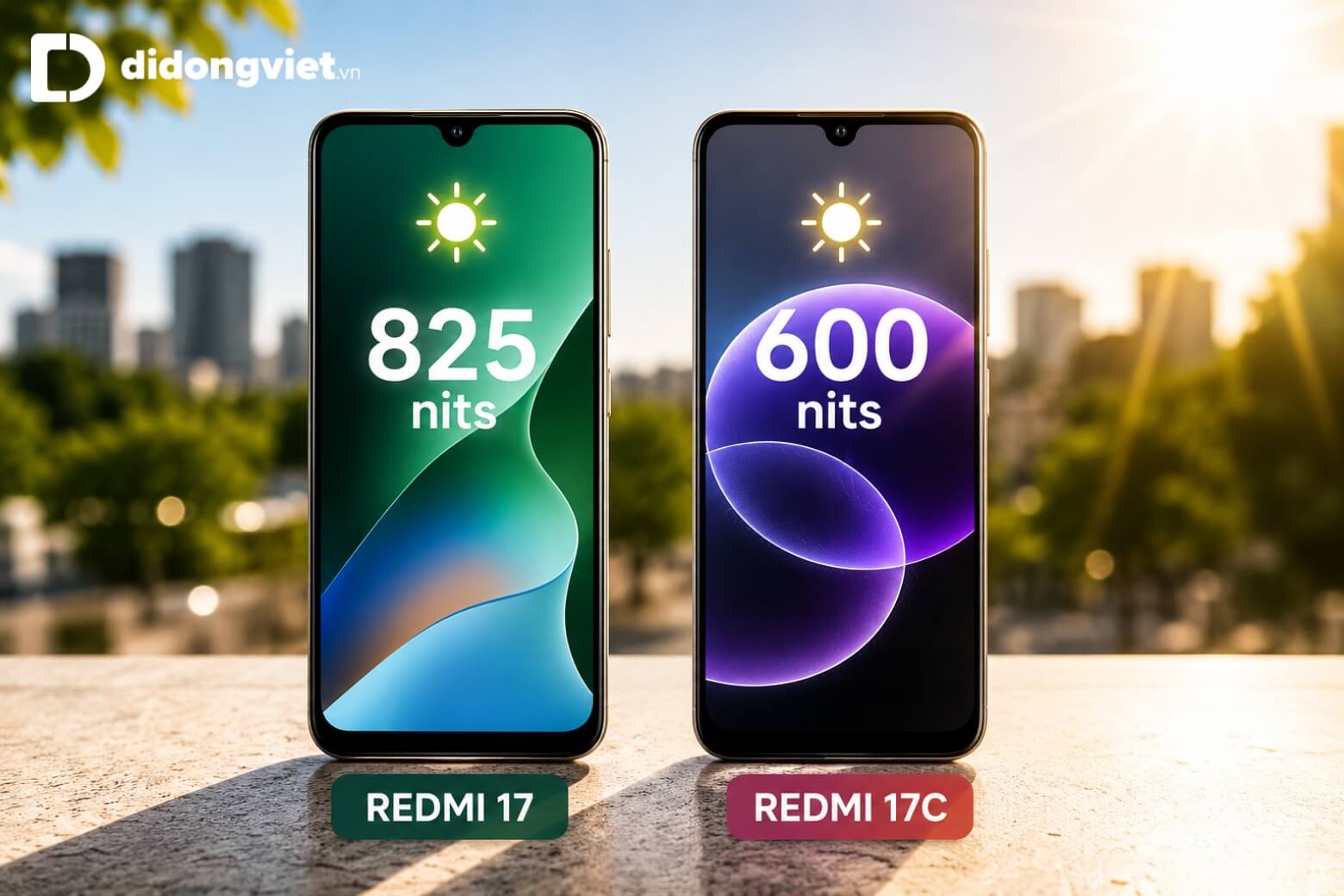 So sánh REDMI 17 và REDMI 17C: Đánh giá chi tiết để lựa chọn 8 So sánh REDMI 17 và REDMI 17C độ sáng màn hình