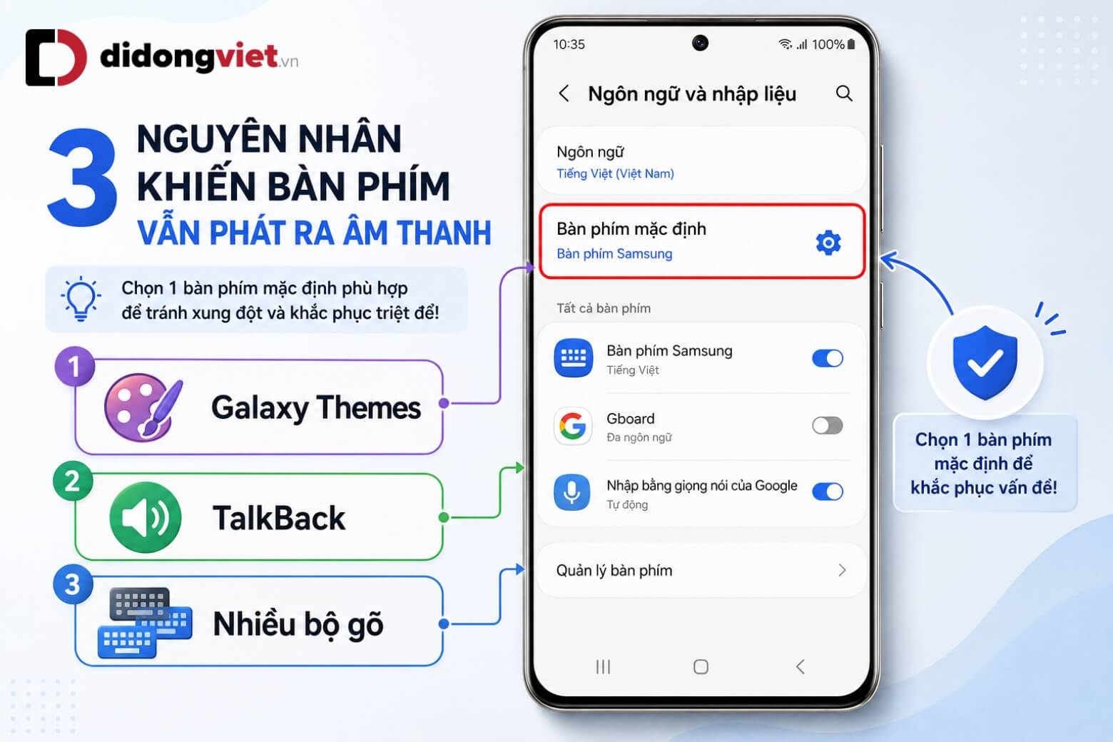Hướng dẫn tắt âm thanh bàn phím Samsung đơn giản, dễ thực hiện 10 Tắt âm thanh bàn phím Samsung khắc phục lỗi