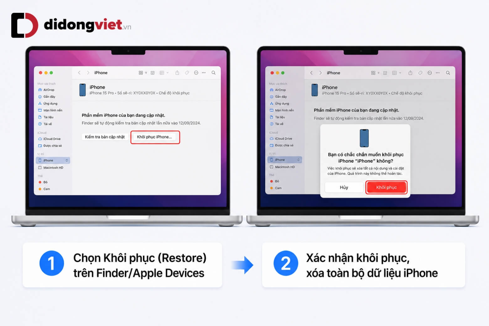 Cách tắt mật khẩu iPhone nhanh, không cần thủ thuật phức tạp 19 Tắt mật khẩu iPhone khôi phục và xóa dữ liệu