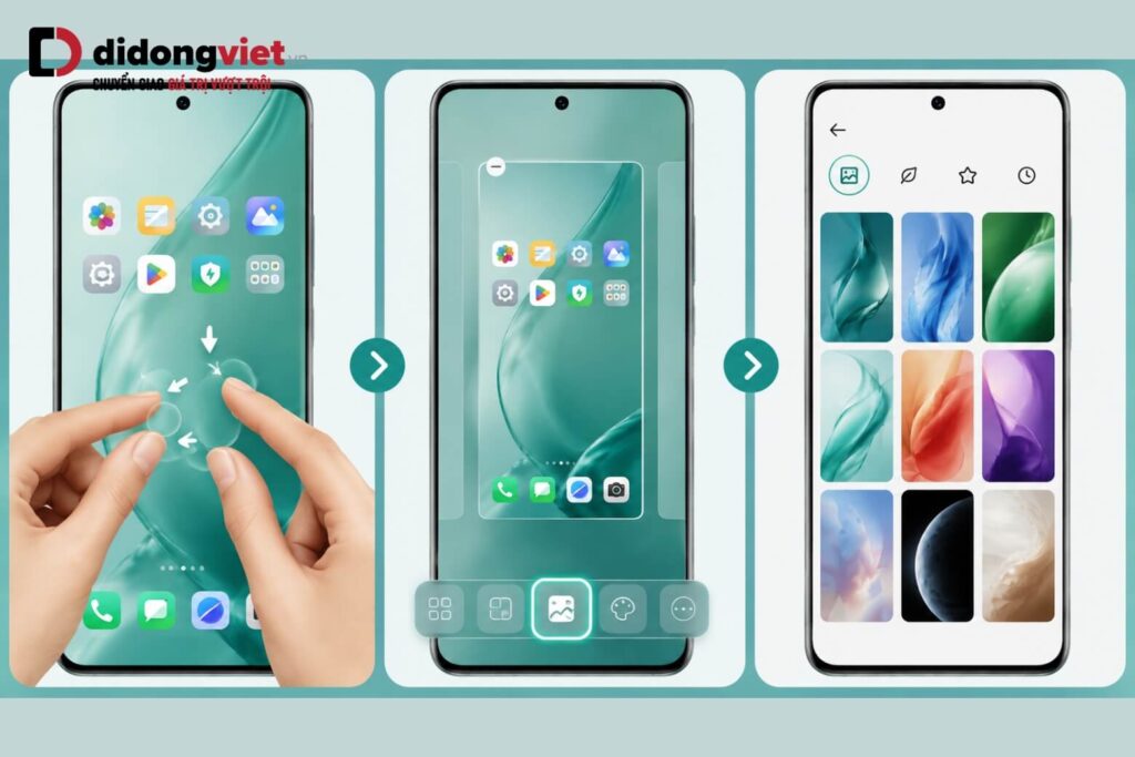 Thay giao diện điện thoại OPPO: Hướng dẫn đổi hình nền và biểu tượng đơn giản 15 Đổi hình nền cho màn hình chính và màn hình khóa