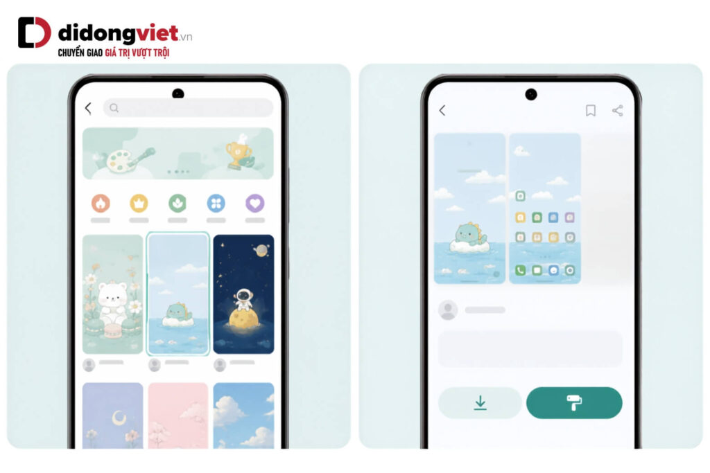 Thay giao diện điện thoại OPPO: Hướng dẫn đổi hình nền và biểu tượng đơn giản 13 Chọn chủ đề yêu thích, tải về và nhấn Áp dụng để thay đổi giao diện.