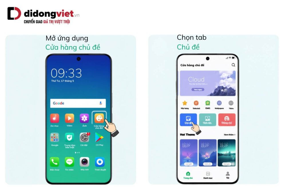 Thay giao diện điện thoại OPPO: Hướng dẫn đổi hình nền và biểu tượng đơn giản 18 thay giao dien dien thoai oppo didongviet 3 3