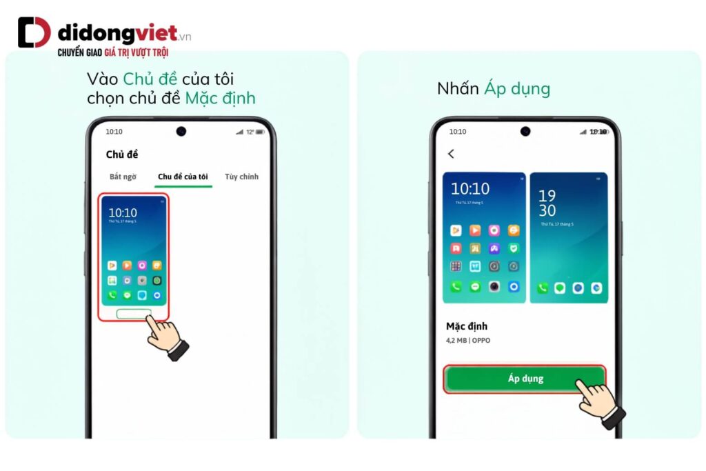 Thay giao diện điện thoại OPPO: Hướng dẫn đổi hình nền và biểu tượng đơn giản 19 thay giao dien dien thoai oppo didongviet 4 1