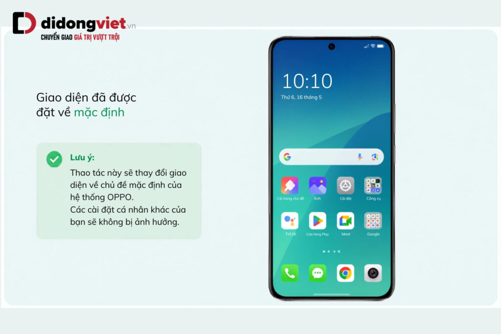 Thay giao diện điện thoại OPPO: Hướng dẫn đổi hình nền và biểu tượng đơn giản 20 thay giao dien dien thoai oppo didongviet 5