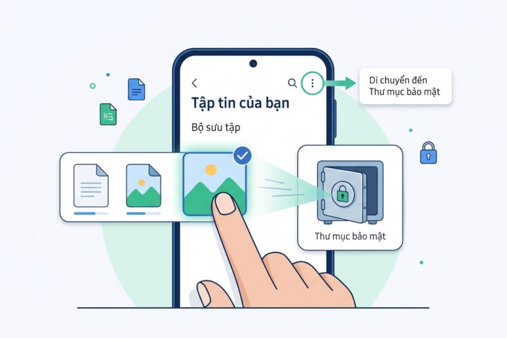 Thư mục bảo mật Samsung: Cách thiết lập và bảo vệ dữ liệu cá nhân 10 thu muc bao mat dua hinh anh va tai lieu vao khong gian rieng didongviet
