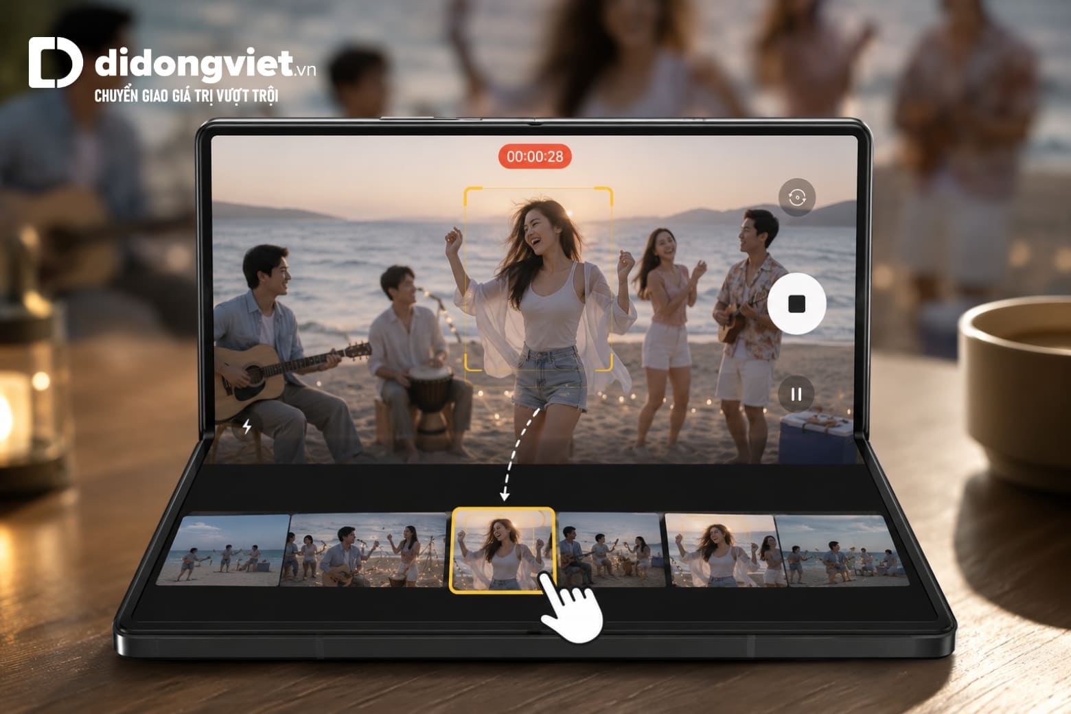 Tính năng My FanCam trên Galaxy Z Fold8 Series có gì nổi bật? 9 Thoải mái ghi lại toàn cảnh rồi chọn nhân vật muốn làm nổi bật sau khi quay
