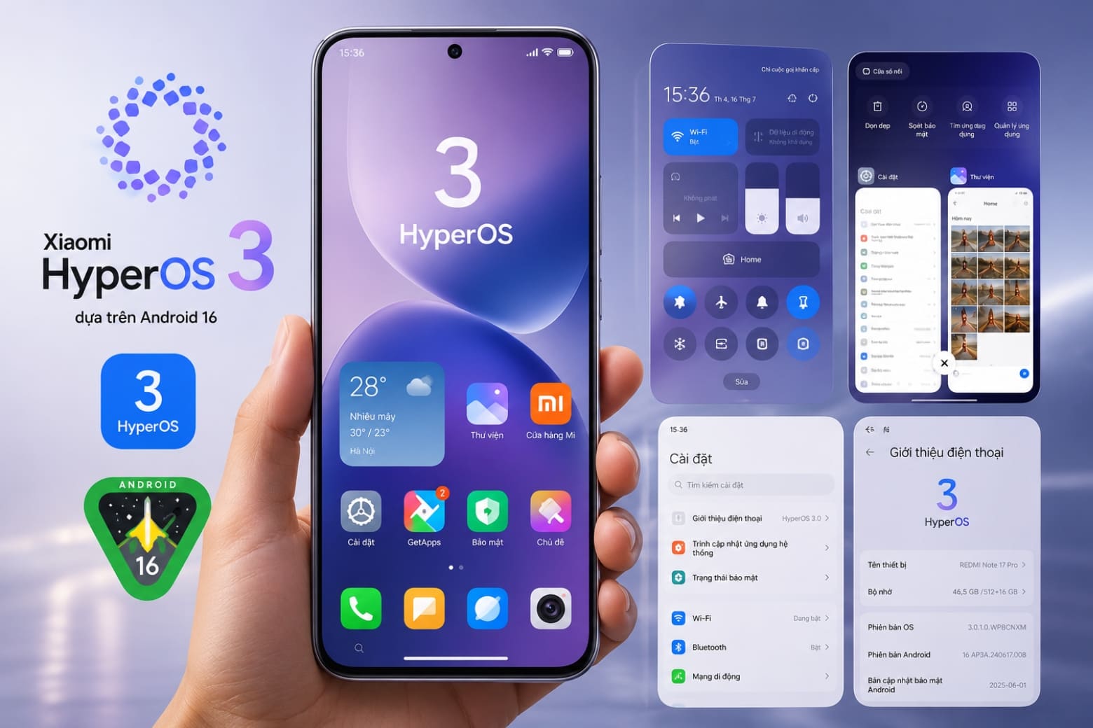 Trên tay REDMI Note 17 Pro 5G: Khui hộp và trải nghiệm nhanh 15 HyperOS 3 kết hợp Android 16 mang đến diện mạo mới cùng trải nghiệm sử dụng hiện đại