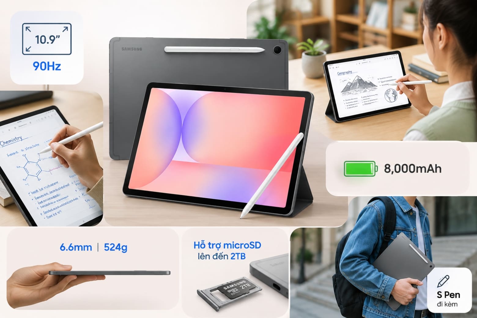 Trên tay Samsung Tab S10 Lite: Tablet mỏng nhẹ, có S Pen 9 Khám phá những điểm nổi bật tạo nên trải nghiệm khác biệt trên Tab S10 Lite