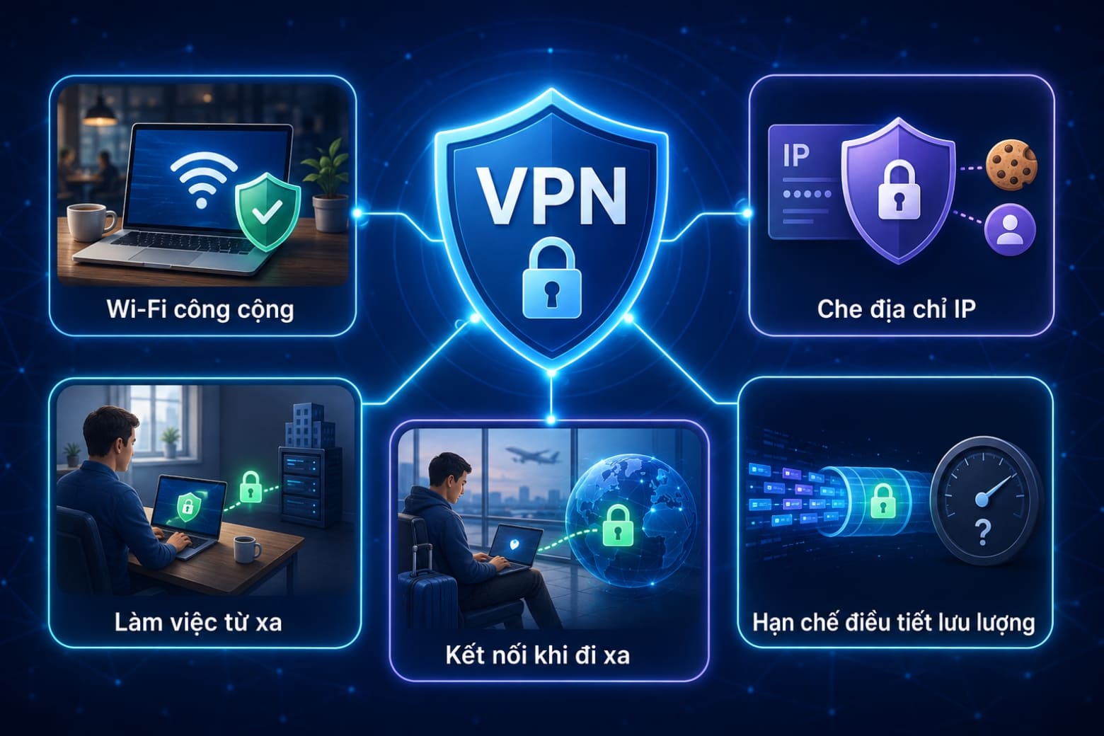 VPN là gì? Cách hoạt động, lợi ích và cách dùng an toàn cho bạn 9 VPN mang đến nhiều lợi ích thiết thực cho bảo mật và truy cập mạng