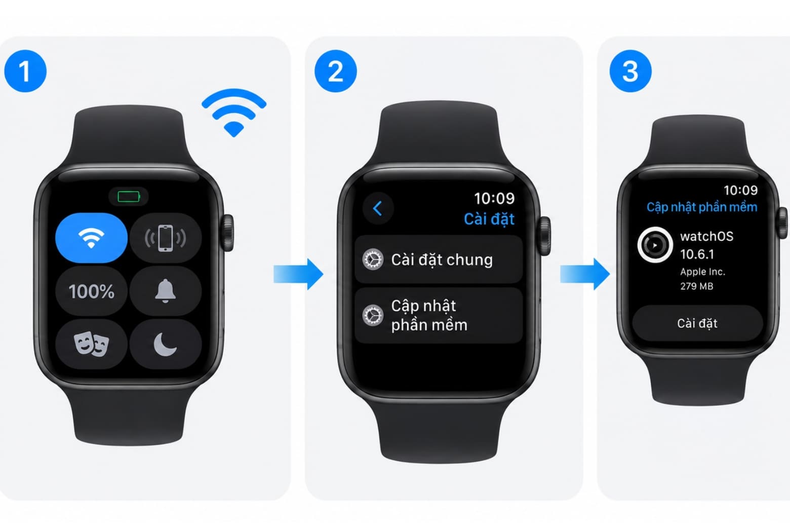 watchOS 26 có gì mới? Tính năng mới và Apple Watch hỗ trợ 15 Bạn có thể cập nhật ngay trên đồng hồ nếu thiết bị kết nối Wi-Fi và đủ pin