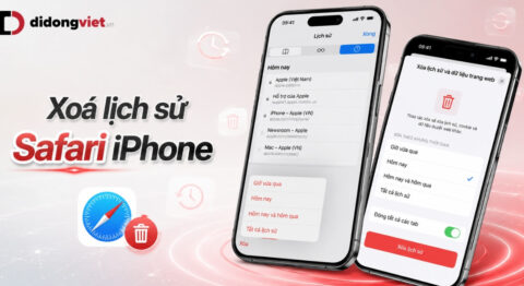 Cách xoá lịch sử Safari iPhone và dữ liệu duyệt web đơn giản 