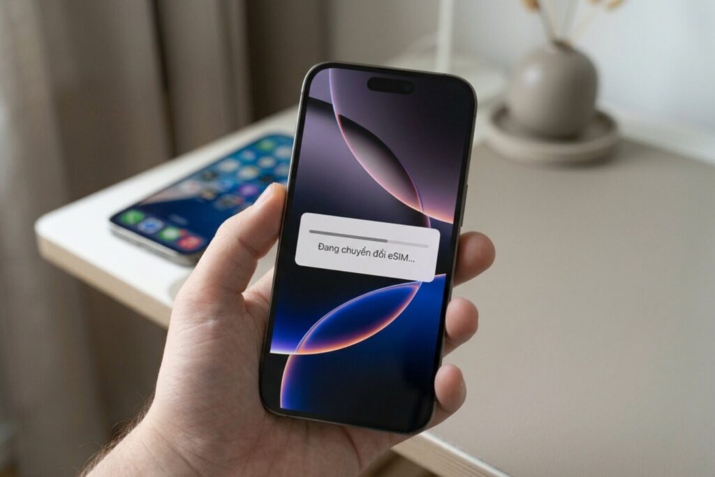 Hướng dẫn cài đặt eSIM trên iPhone 18 Pro với 3 cách đơn giản 16 cach cai esim tren iphone 18 pro cach thiet lap va quan ly didongviet