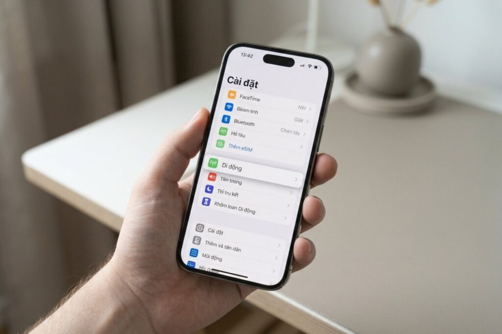 Hướng dẫn cài đặt eSIM trên iPhone 18 Pro với 3 cách đơn giản 14 cach cai esim tren iphone 18 pro chuyen tu may cu sang may moi buoc 2 didongviet