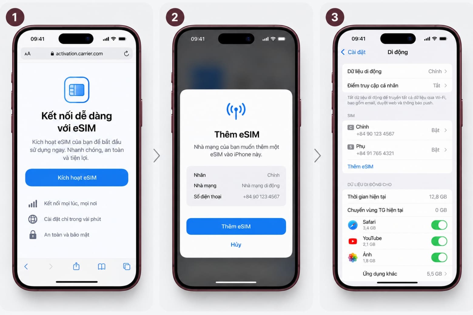 Cách cài eSIM trên iPhone 18 Pro Max nhanh và chính xác 19 Một số nhà mạng hỗ trợ kích hoạt eSIM qua ứng dụng hoặc liên kết