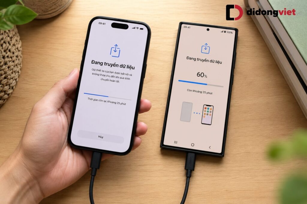 Kết Nối Iphone Và Điện Thoại Android Bằng Cáp Type-C Để Chuyển Dữ Liệu