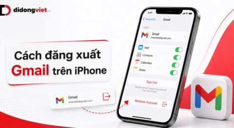 cách đăng xuất Gmail trên iPhone