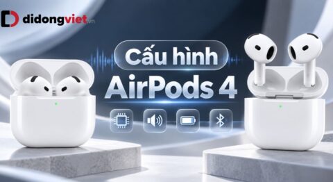 Cấu hình AirPods 4: Chip H2, pin và thông số chi tiết