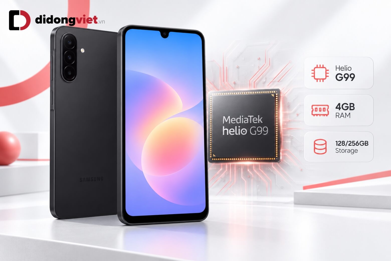 Cấu hình Samsung Galaxy A18 chi tiết: Hiệu năng có đáng chờ đợi? 9 Cấu hình Samsung Galaxy A18 chip Helio G99 8 nhân