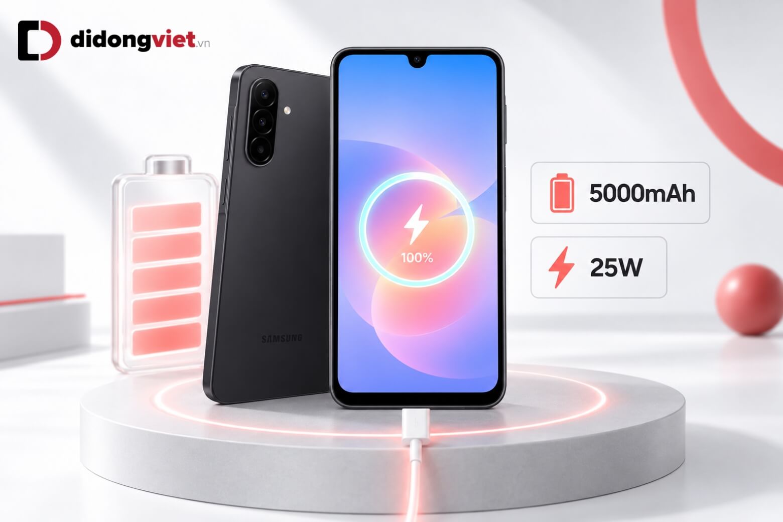 Cấu hình Samsung Galaxy A18 chi tiết: Hiệu năng có đáng chờ đợi? 10 Cấu hình Samsung Galaxy A18 pin 5000mAh sạc 25W