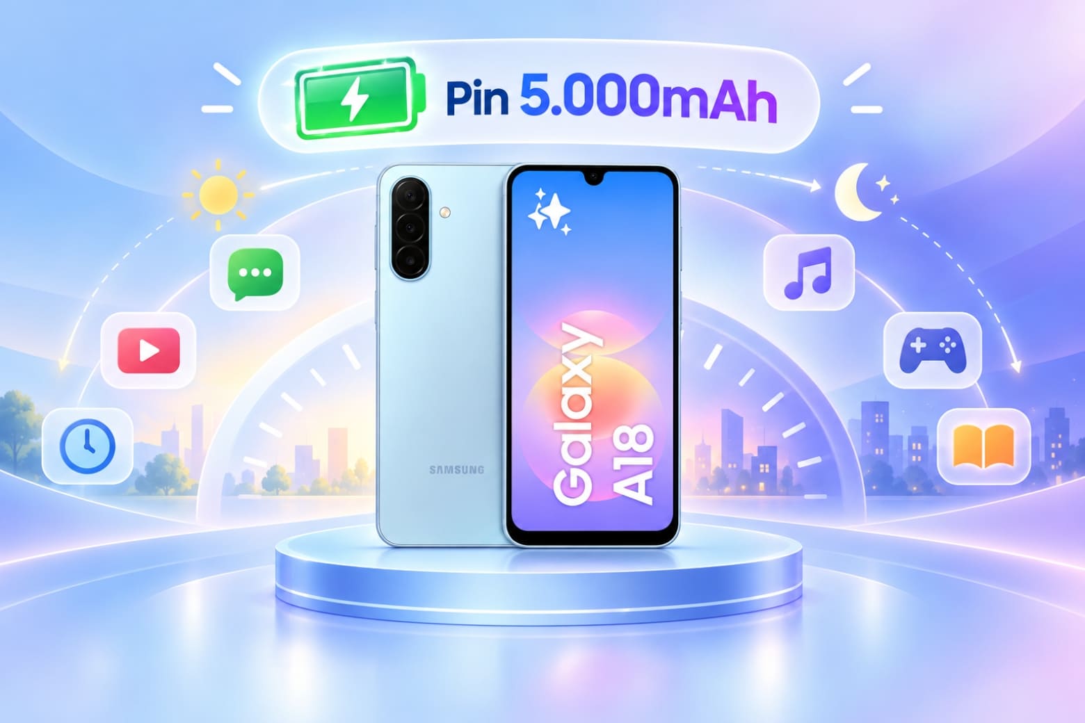 Có nên mua Samsung Galaxy A18? Đánh giá ưu và nhược điểm 11 Pin lớn đáp ứng tốt nhu cầu sử dụng liên tục cả ngày