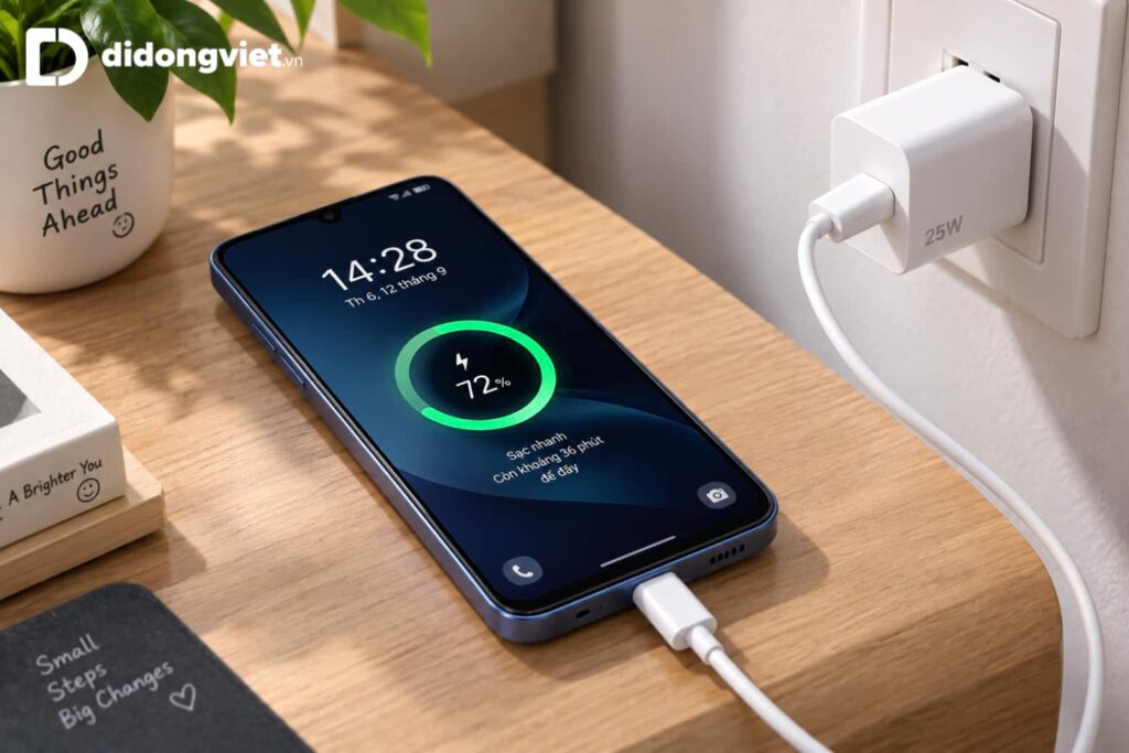 Đánh giá pin Samsung Galaxy A18: Thời lượng 5000mAh thực tế và tốc độ sạc 25W 7 Đánh giá pin Samsung Galaxy A18