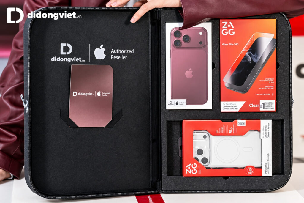 Di Động Việt bắt tay DTR trong chiến dịch mở bán iPhone 18 Pro và iPhone 18 Pro Max: Trải nghiệm phụ kiện chuẩn quốc tế 5 Di Động Việt hợp tác DTR trong sự kiện mở bán iPhone 18 Pro series