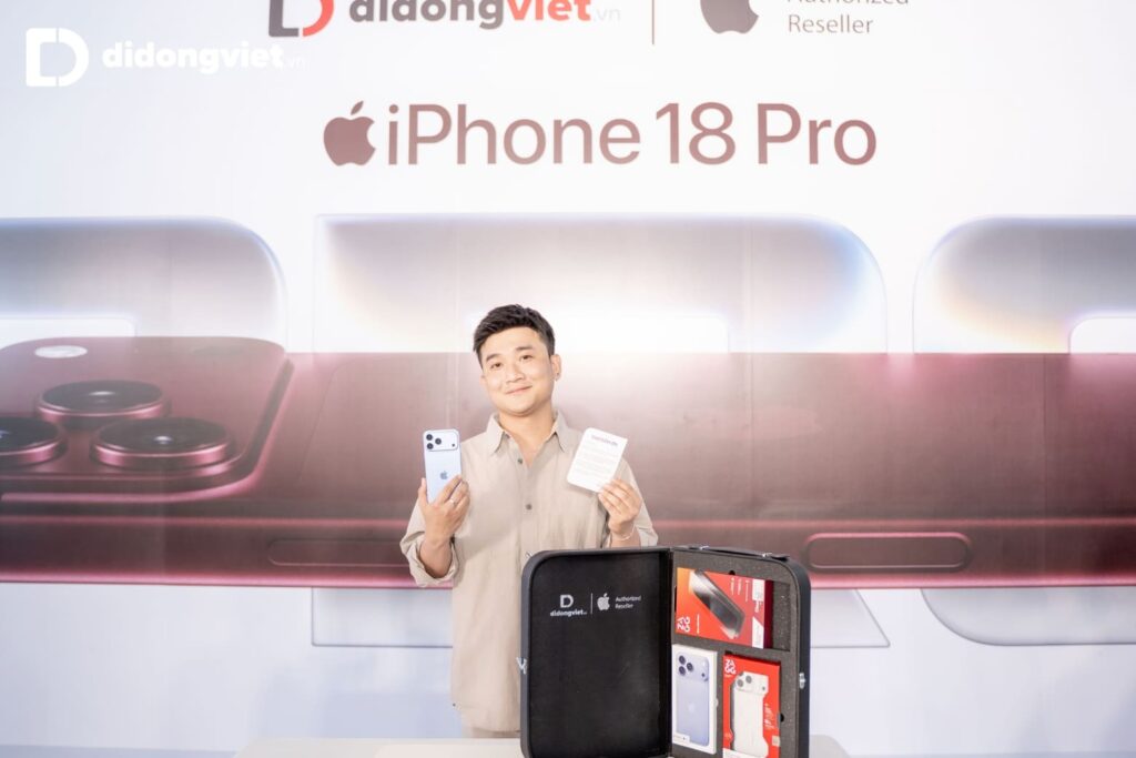 Di Động Việt bắt tay DTR trong chiến dịch mở bán iPhone 18 Pro và iPhone 18 Pro Max: Trải nghiệm phụ kiện chuẩn quốc tế 7 Di Động Việt hợp tác DTR trong sự kiện mở bán iPhone 18 Pro series