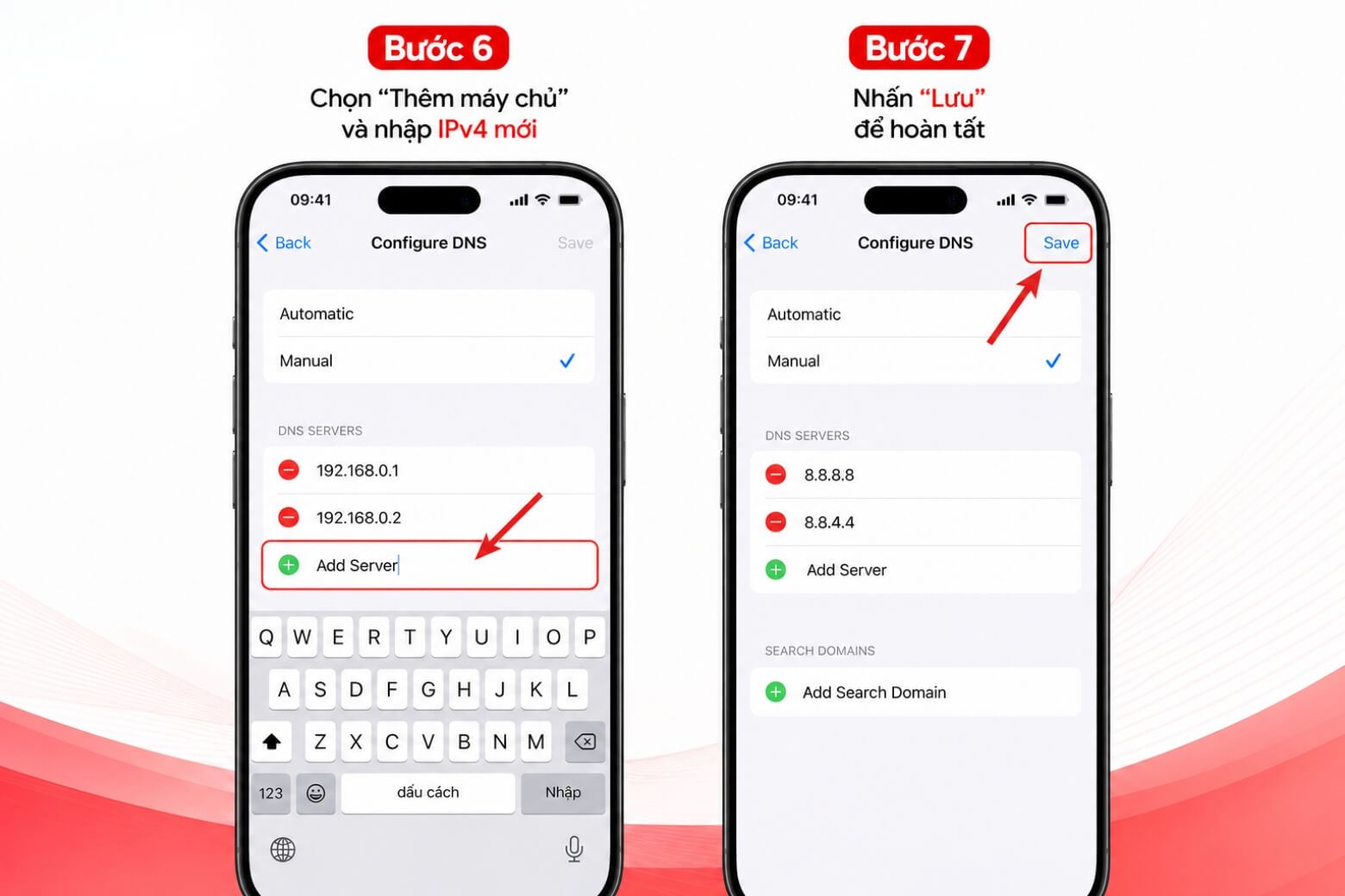 Cách đổi DNS iPhone nhanh chóng, cải thiện kết nối mạng hiệu quả 8 đổi DNS iPhone lưu cấu hình máy chủ mới
