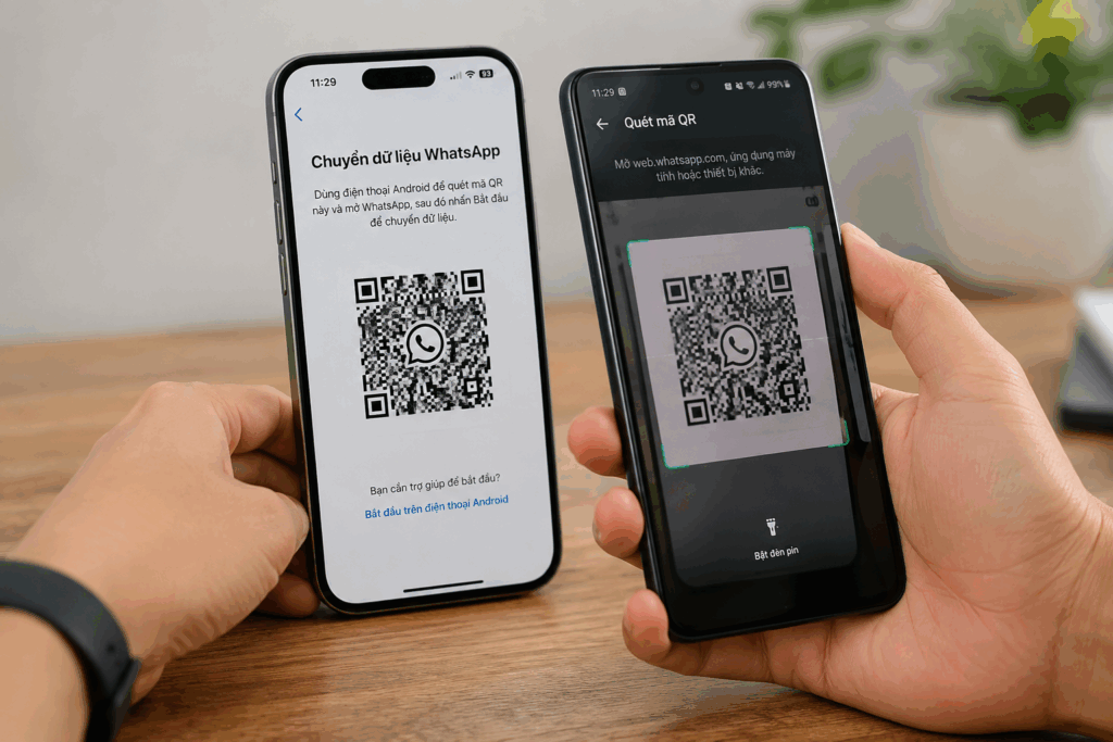 Quét Mã Qr Chuyển Lịch Sử Trò Chuyện Whatsapp Từ Iphone Sang Android
