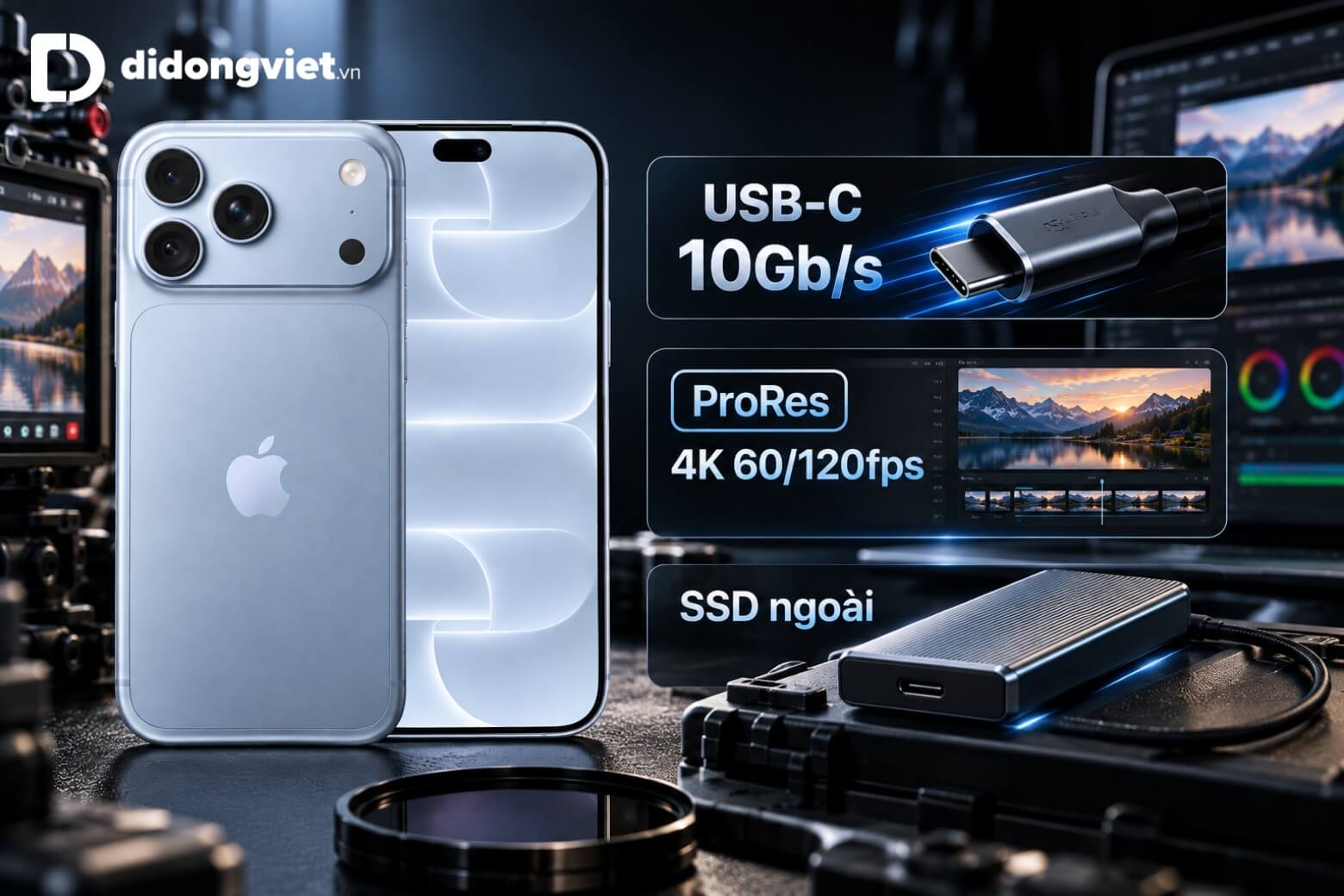 iPhone 18 Pro Max có phù hợp để quay video chuyên nghiệp không? 12 iPhone 18 Pro Max có phù hợp để quay video chuyên nghiệp cùng phụ kiện SSD ngoài