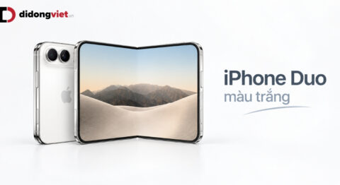 iPhone Duo màu trắng sang trọng, nếp gấp tàng hình không lỗi thời có đáng iPhone Duo màu trắng