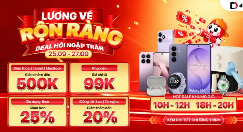 Lương Về Rộn Ràng - Deal Hời Ngập Tràn: Săn Sale Công Nghệ Khủng Tại Di Động Việt 25.09 - 27.09