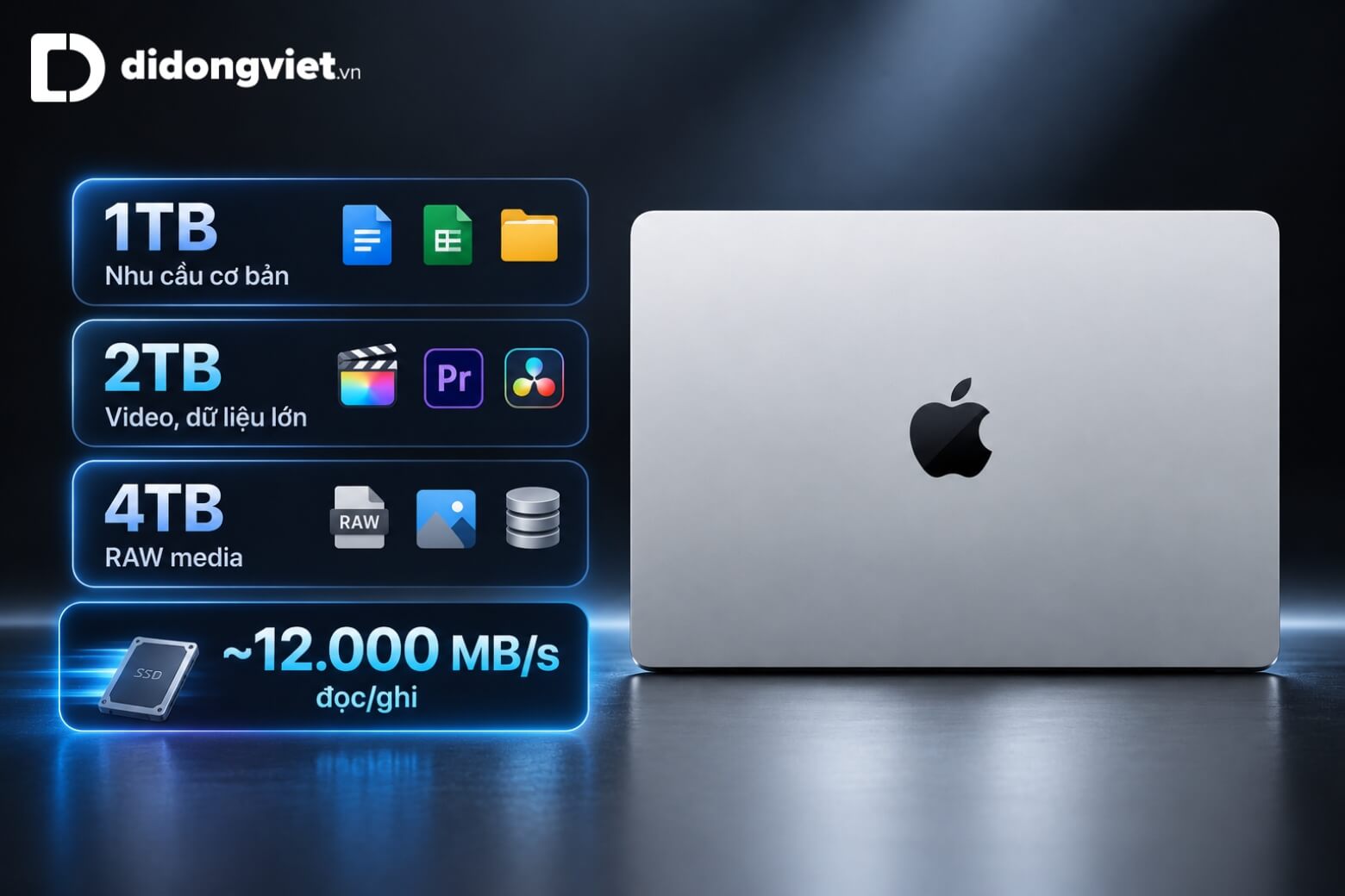 MacBook Pro M5 Pro nên mua bản nào? Hướng dẫn chọn cấu hình theo nhu cầu 10 MacBook Pro M5 Pro nên mua bản nào theo SSD