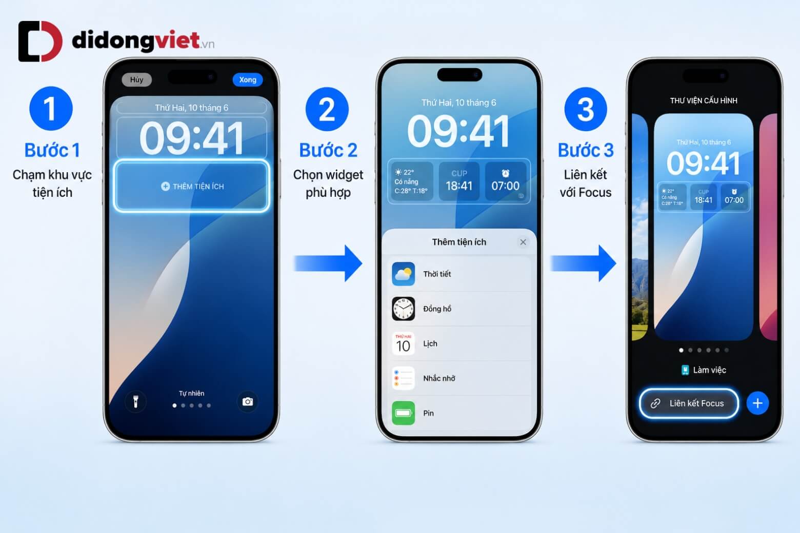 Màn Hình Khoá Iphone Liên Kết Widget Với Chế Độ Focus