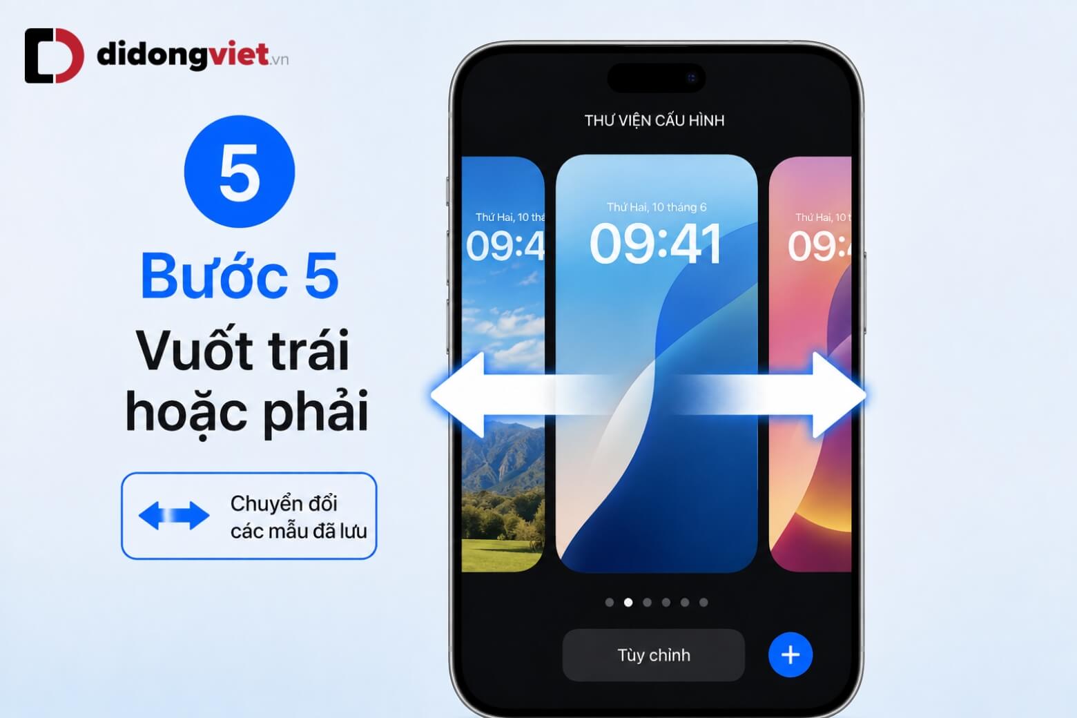 Màn Hình Khoá Iphone Vuốt Chuyển Đổi Mẫu Giao Diện