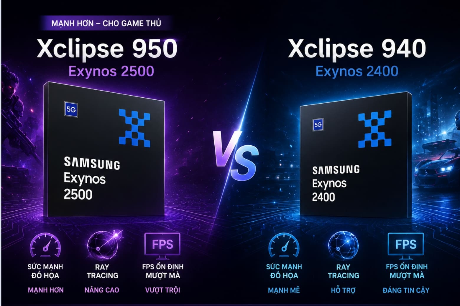 So sánh chip Exynos 2500 và Exynos 2400: Chip nào mạnh hơn? 13 GPU thế hệ mới cải thiện đồ họa và ray tracing khi chơi game