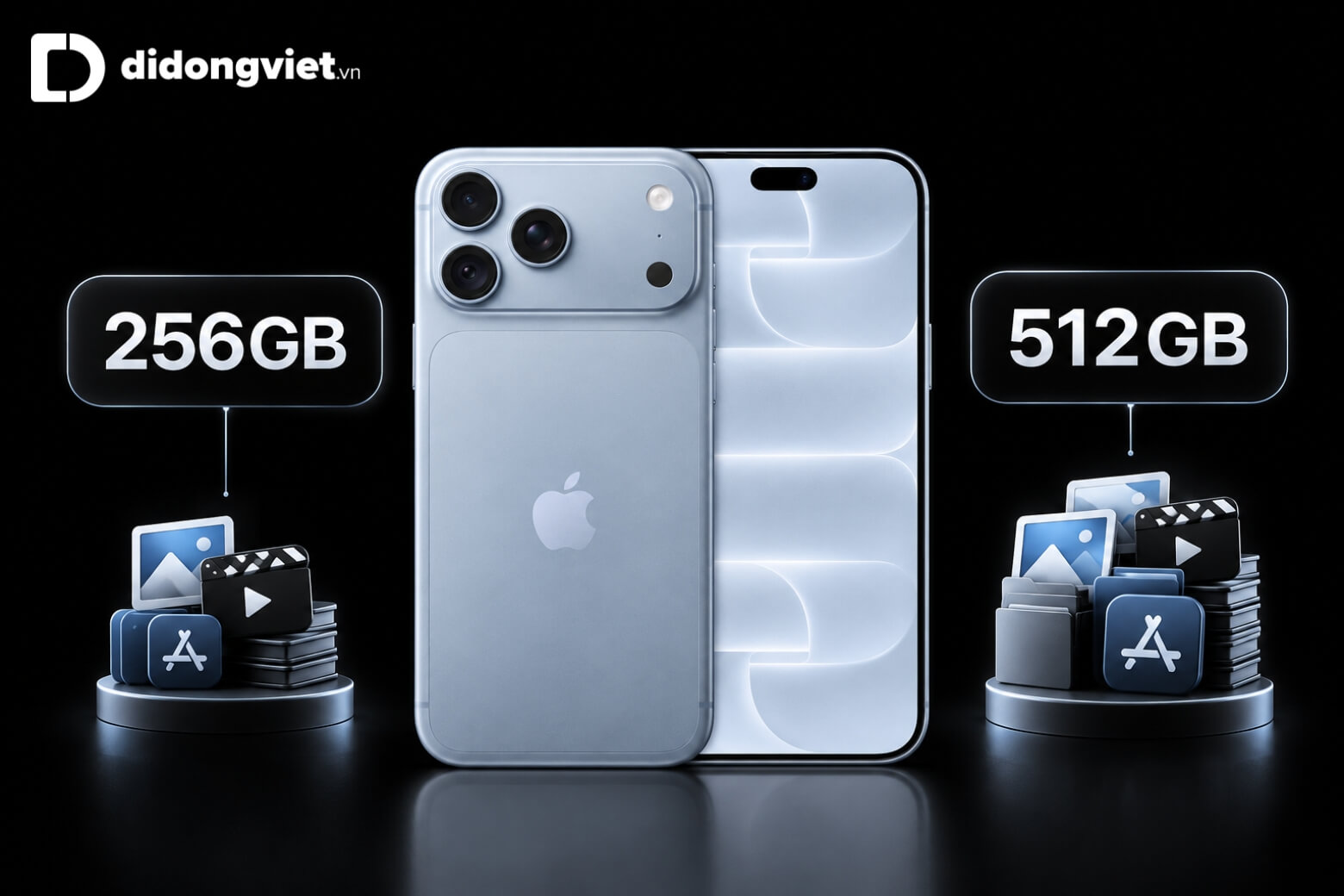 So sánh iPhone 18 Pro Max 256GB và 512GB: Nên chọn bản nào? 11 So sánh iPhone 18 Pro Max 256GB và 512GB dung lượng lưu trữ