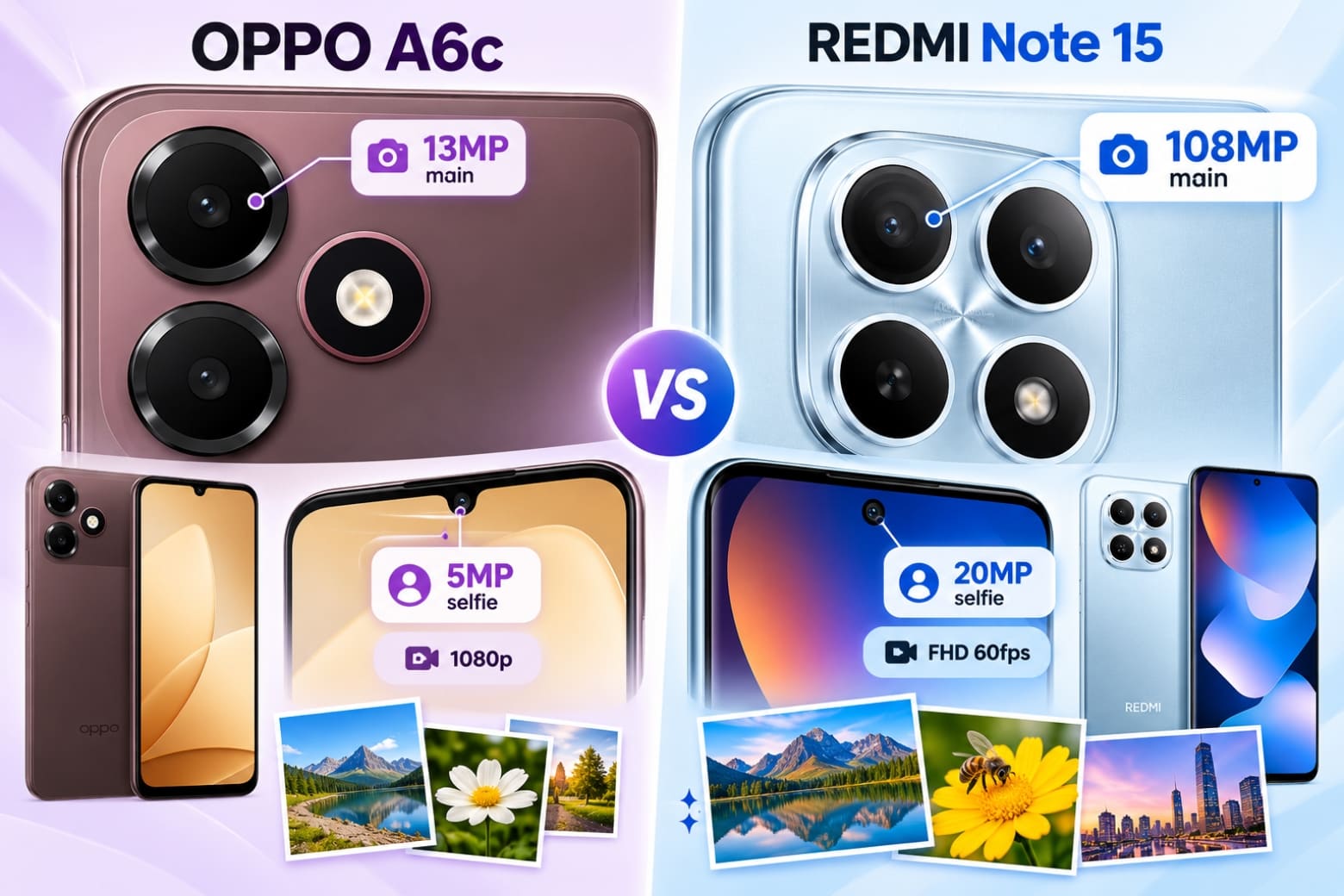 So sánh OPPO A6c và REDMI Note 15: Máy nào phù hợp với bạn? 11 Camera 108MP tạo khác biệt lớn về khả năng chụp ảnh